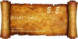 Bitó Emil névjegykártya