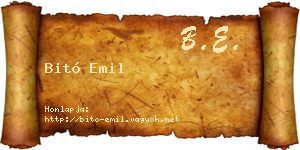 Bitó Emil névjegykártya