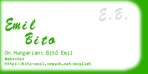 emil bito business card