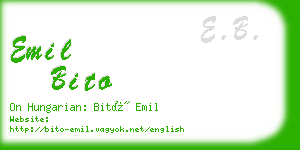 emil bito business card